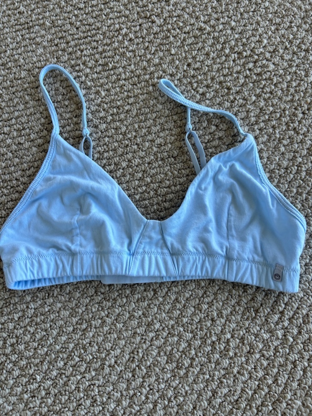 Light Blue Wireless Triangle Bralette - Women Intimates